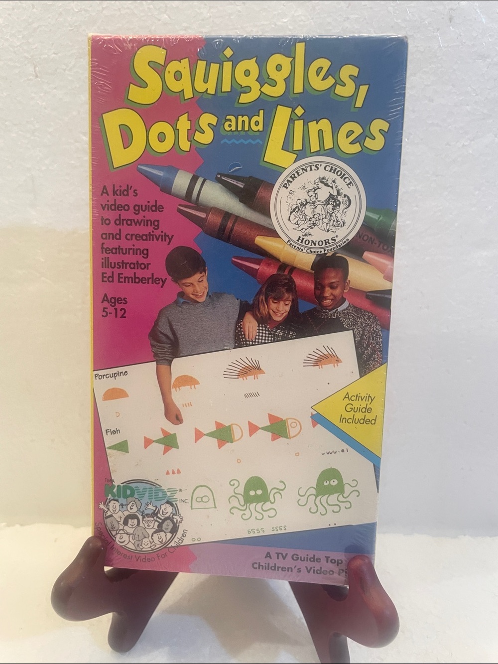 Squiggles, Dots and Lines Kids Drawing vhs music Video brand new parents choice